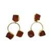 Gold Plated Brass Sunset Drop Earrings - Image 3