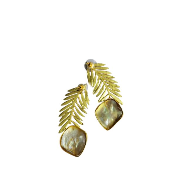 opulent-leafy-gold-plated-brass-earrings-with-mop