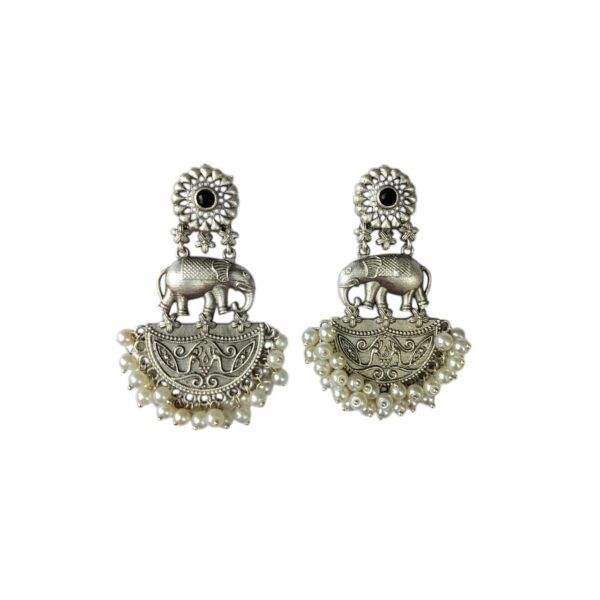 Brass Elephant Motif Earrings