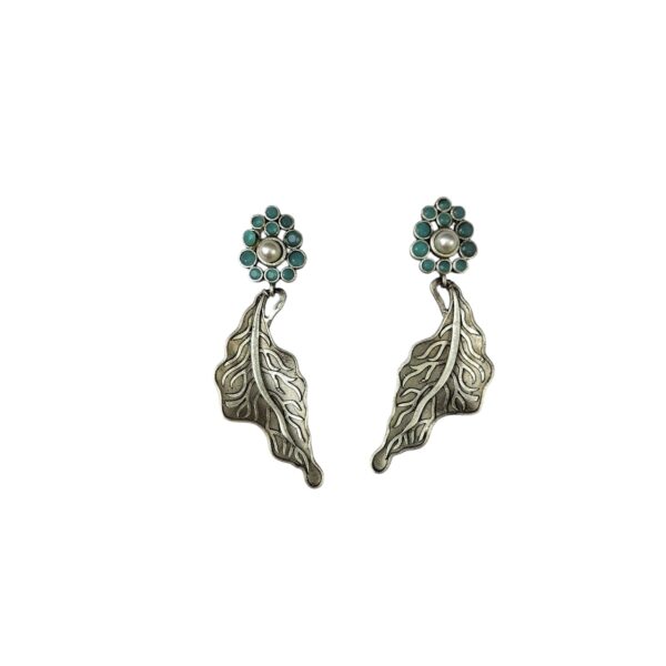 Brass Leaf Motif Dangles