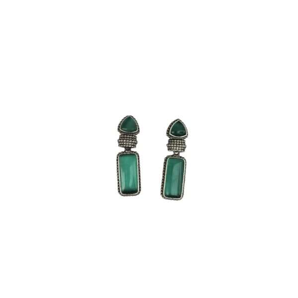 Brass Mint Monalisa Earrings