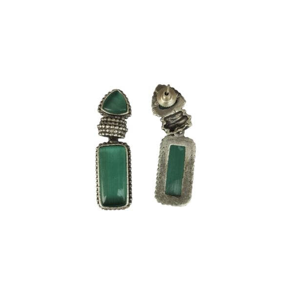 Brass Mint Monalisa Earrings