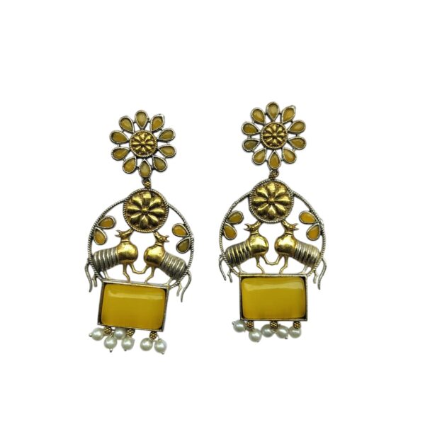 Brass Nandi Motif Earrings