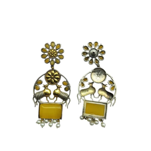 Brass Nandi Motif Earrings