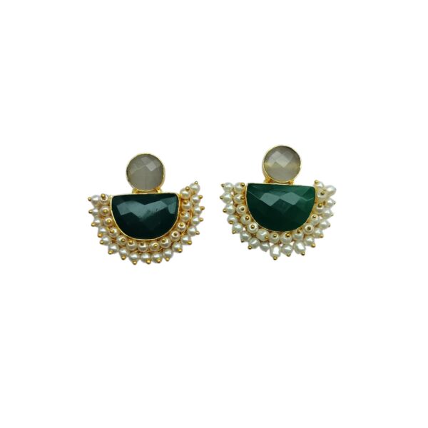 Green Stone Studs