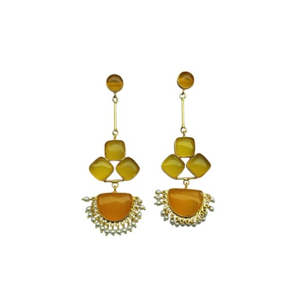 Yellow-Stone-Long-Earrings