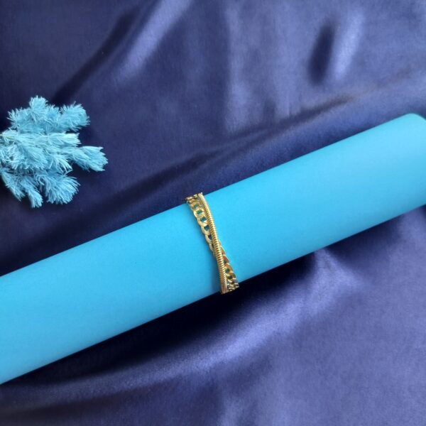 Filigree Style Gold Bracelet front view showing intricate detailing