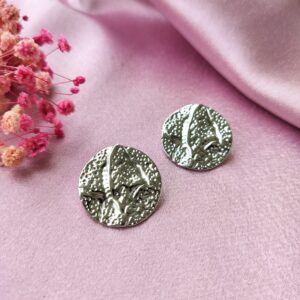 Radiant Silver Shield Studs Front View