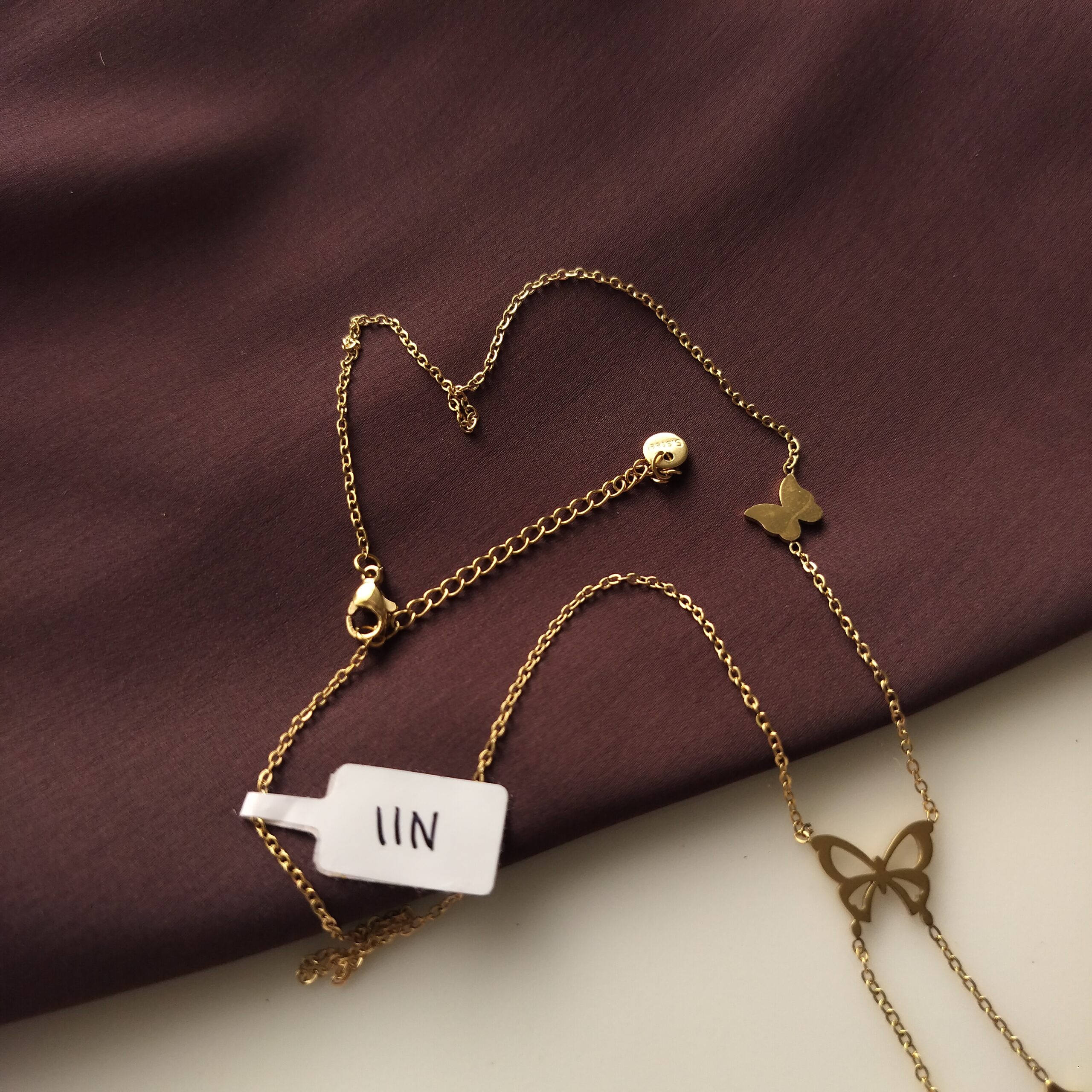 The adjustable Butterfly Kisses necklace